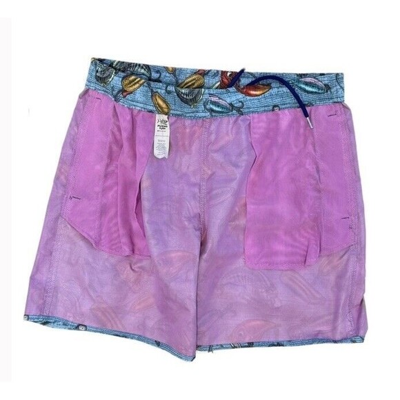 Psycho Tuna Crankbait Fishing Lures Swim Trunks Board 4 Way Shorts Blue Large - Picture 3 of 10